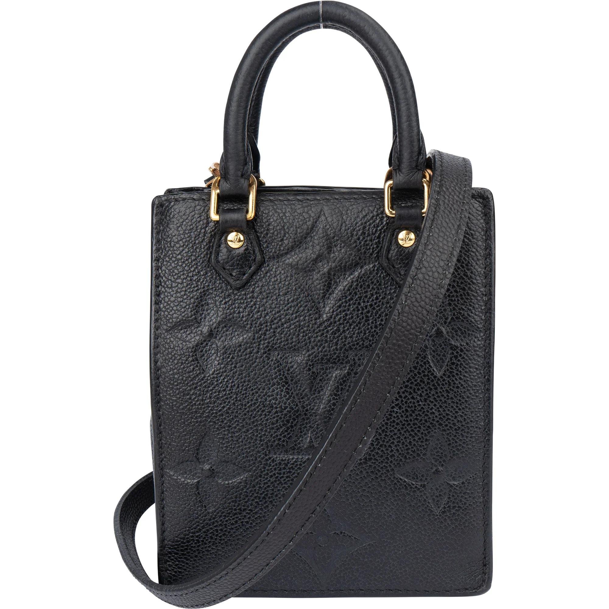 Plat leather handbag