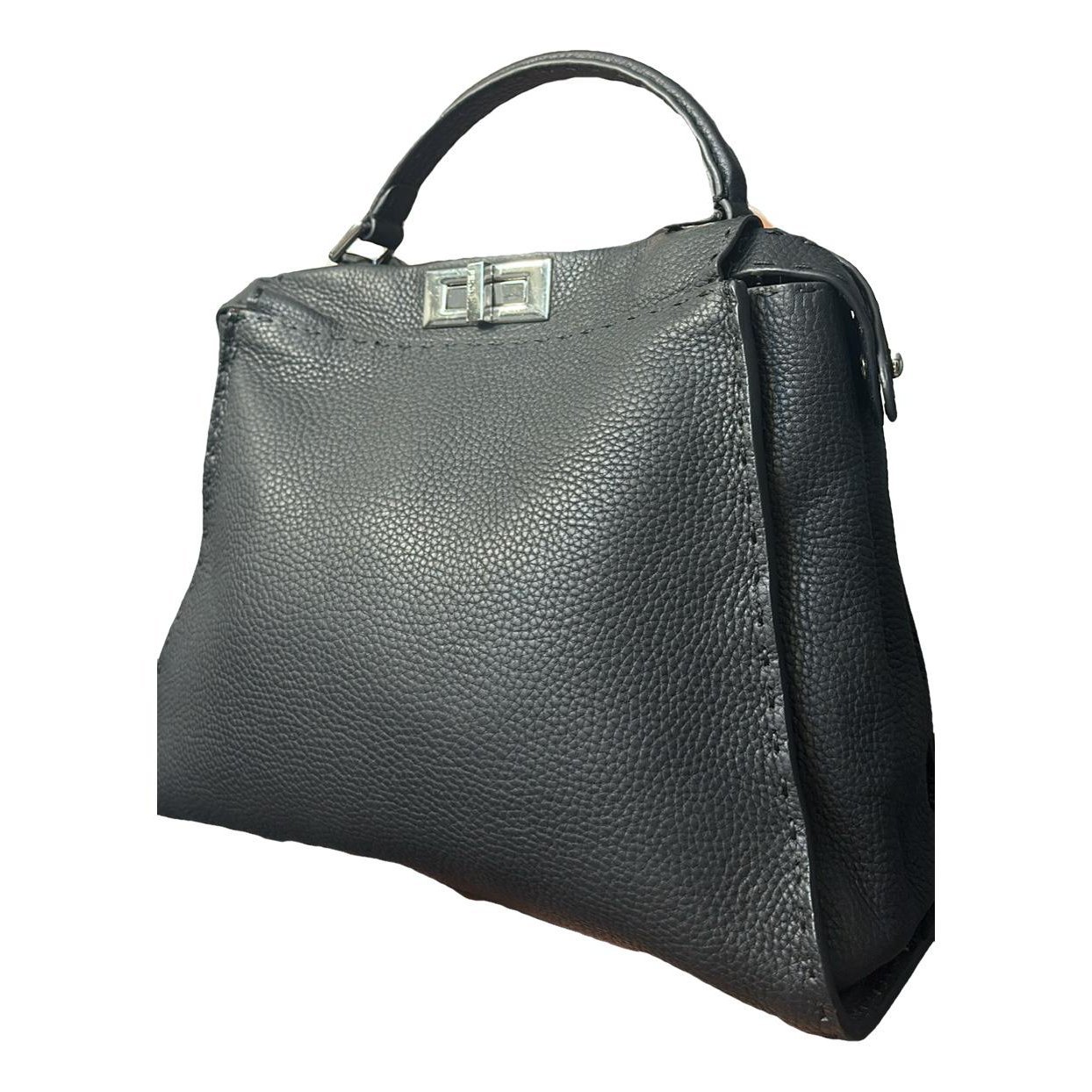 Peekaboo leather clutch bag