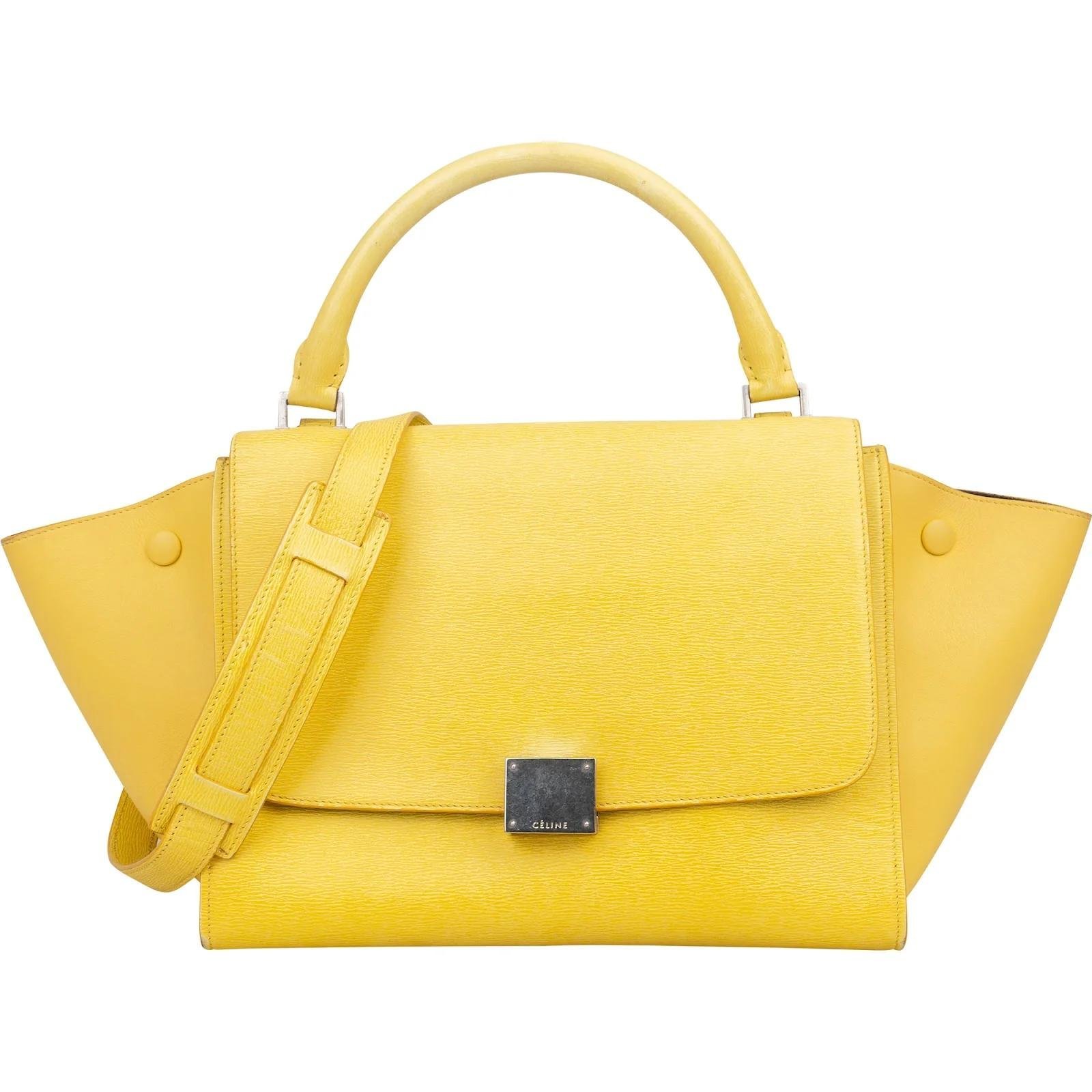 Trapèze leather handbag