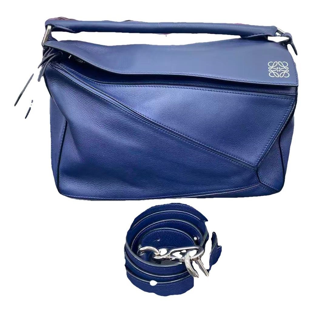Puzzle leather handbag