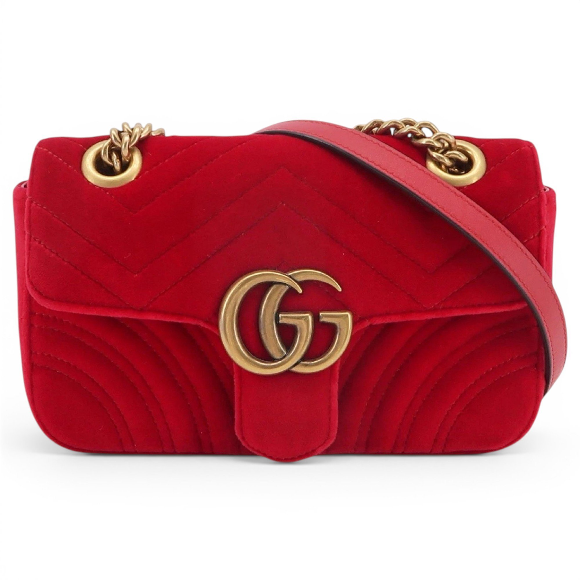 GG Marmont Flap velvet handbag