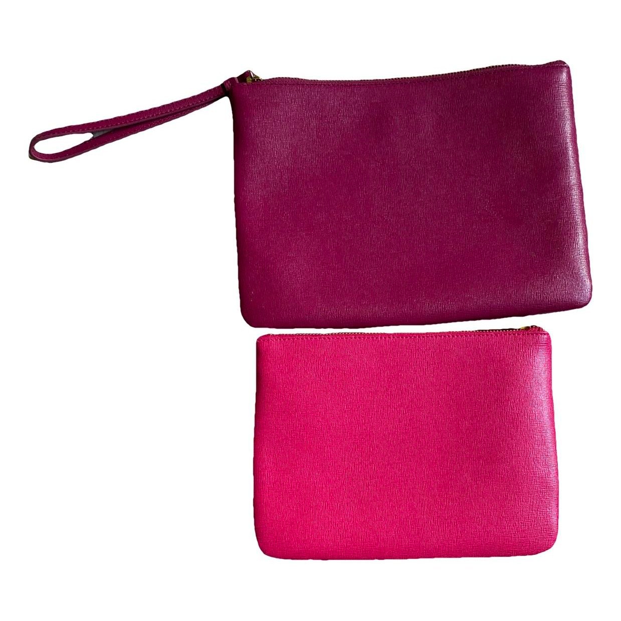 Leather clutch bag