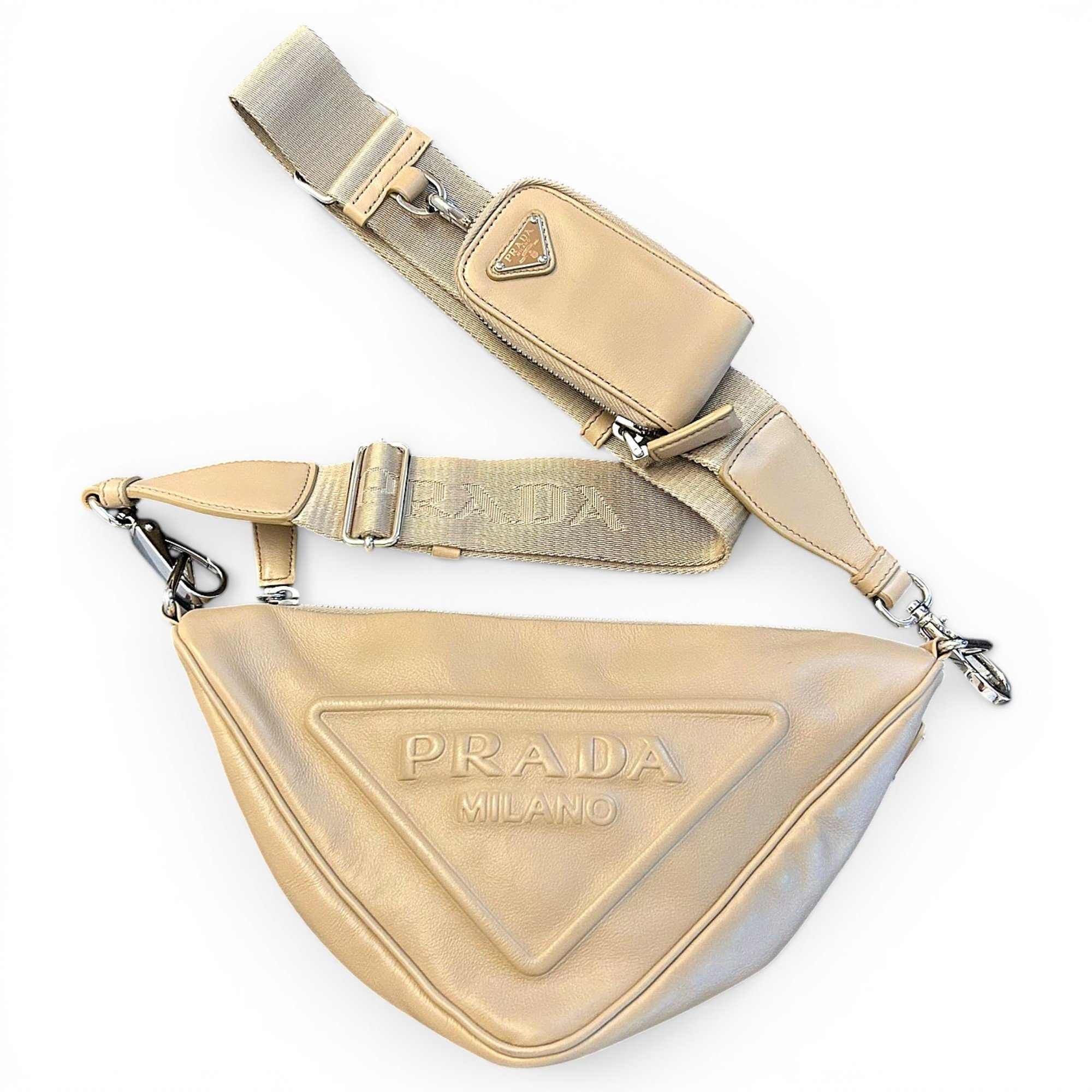 Prada Pocket leather crossbody bag