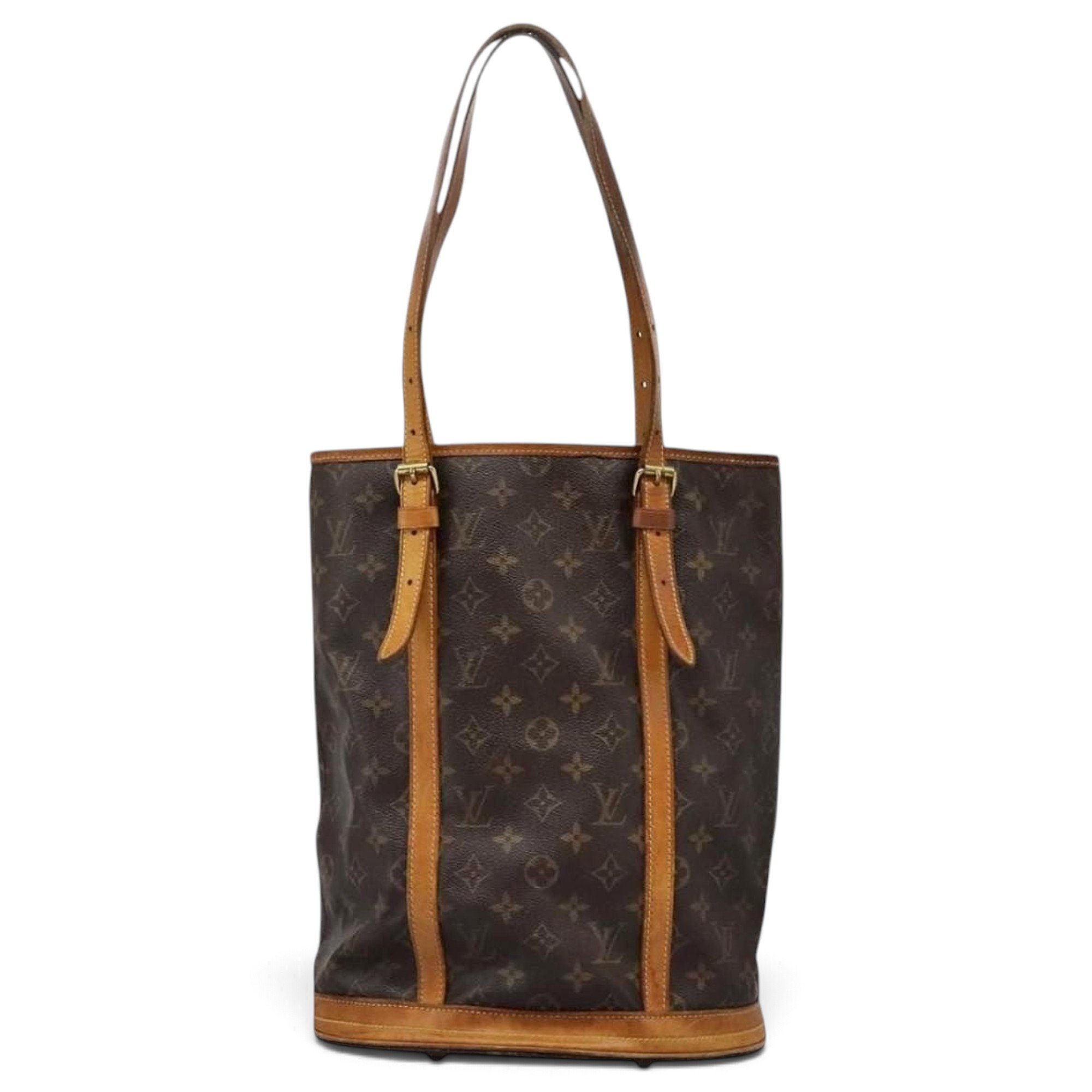 Bucket leather handbag
