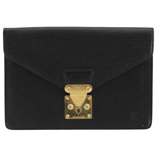 Leather clutch bag