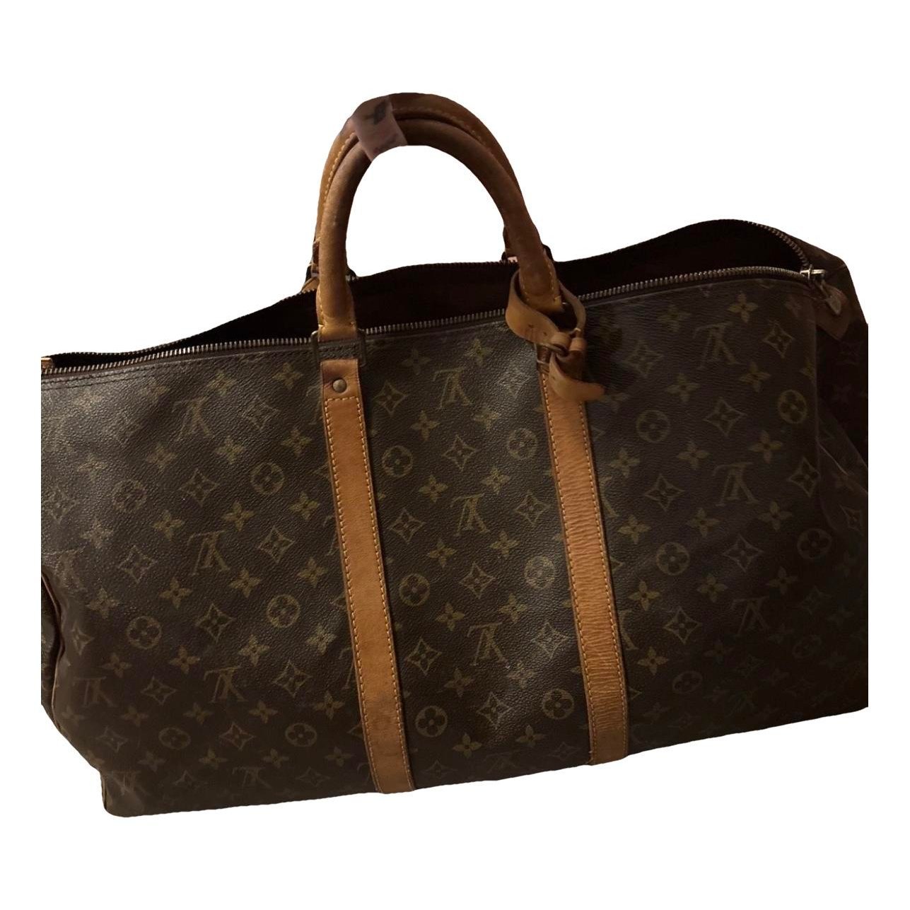 Keepall leather travel bag