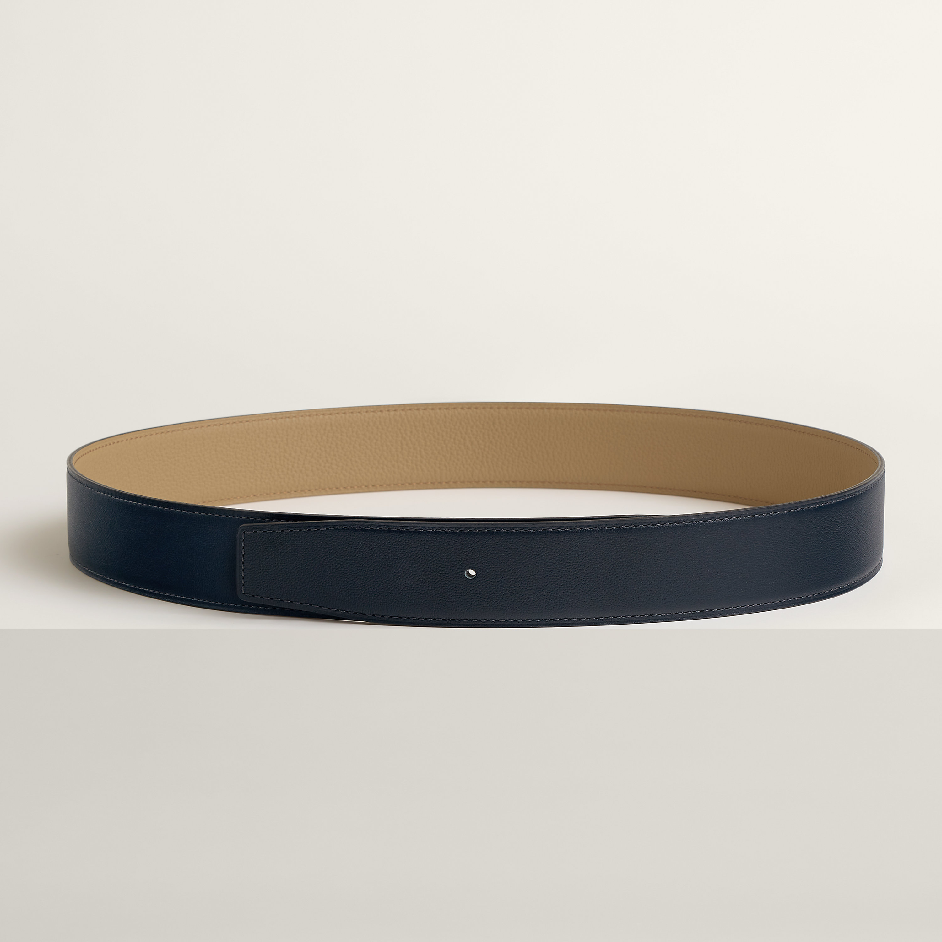Reversible leather strap 38 mm