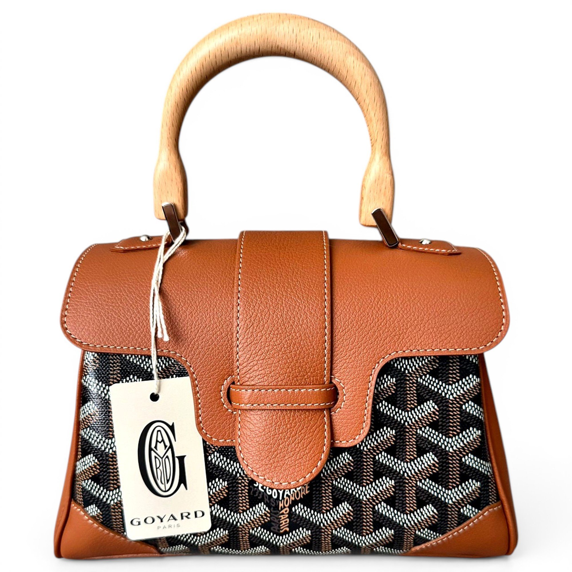 Goyard Saïgon leather handbag