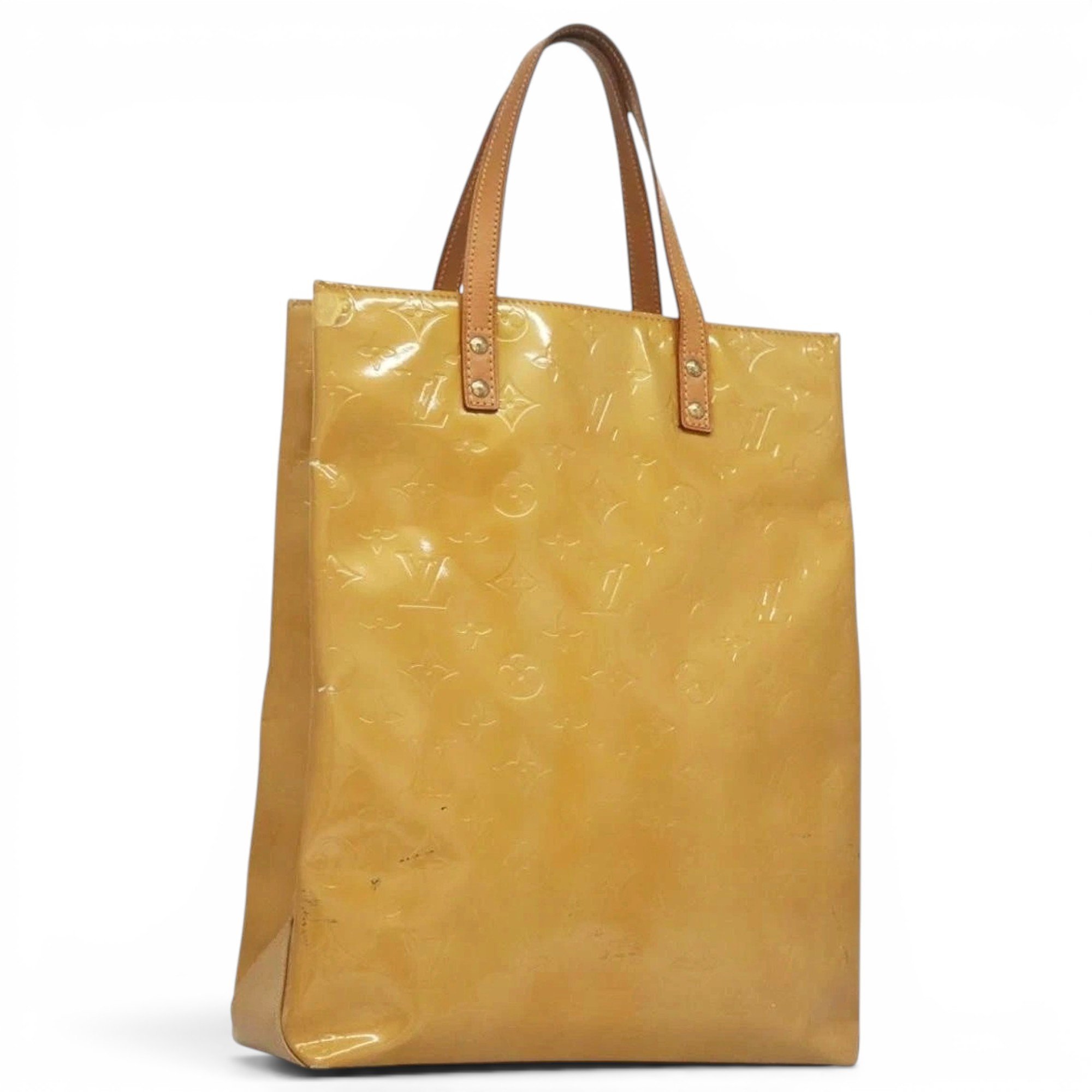 Reade patent leather handbag