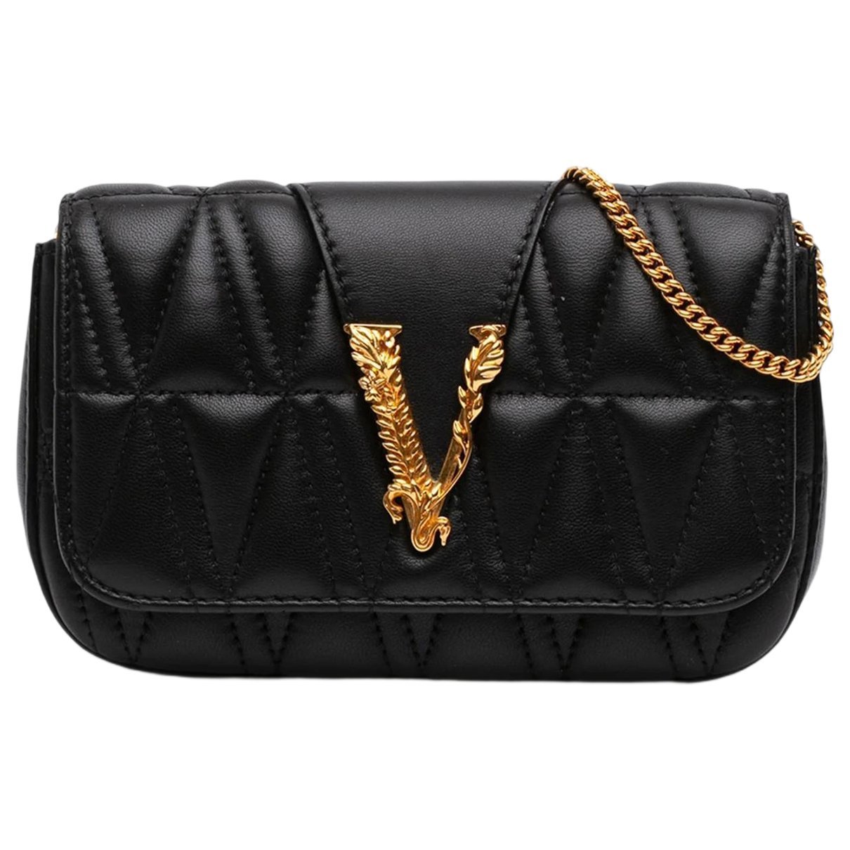 Versace Virtus leather bag
