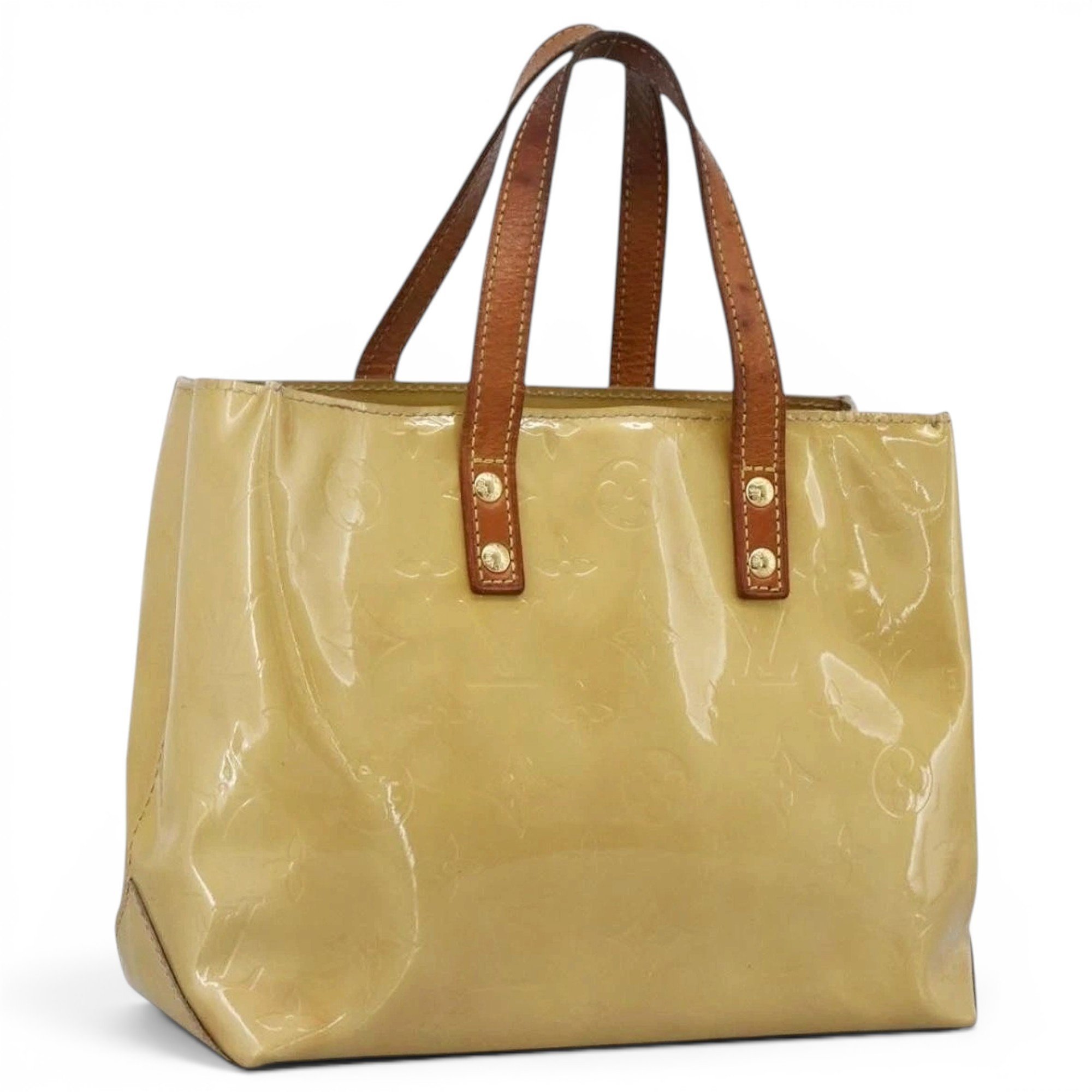 Patent leather handbag