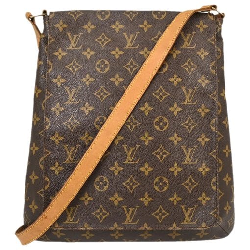Musette cloth handbag