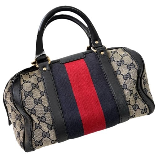 Boston leather bowling bag