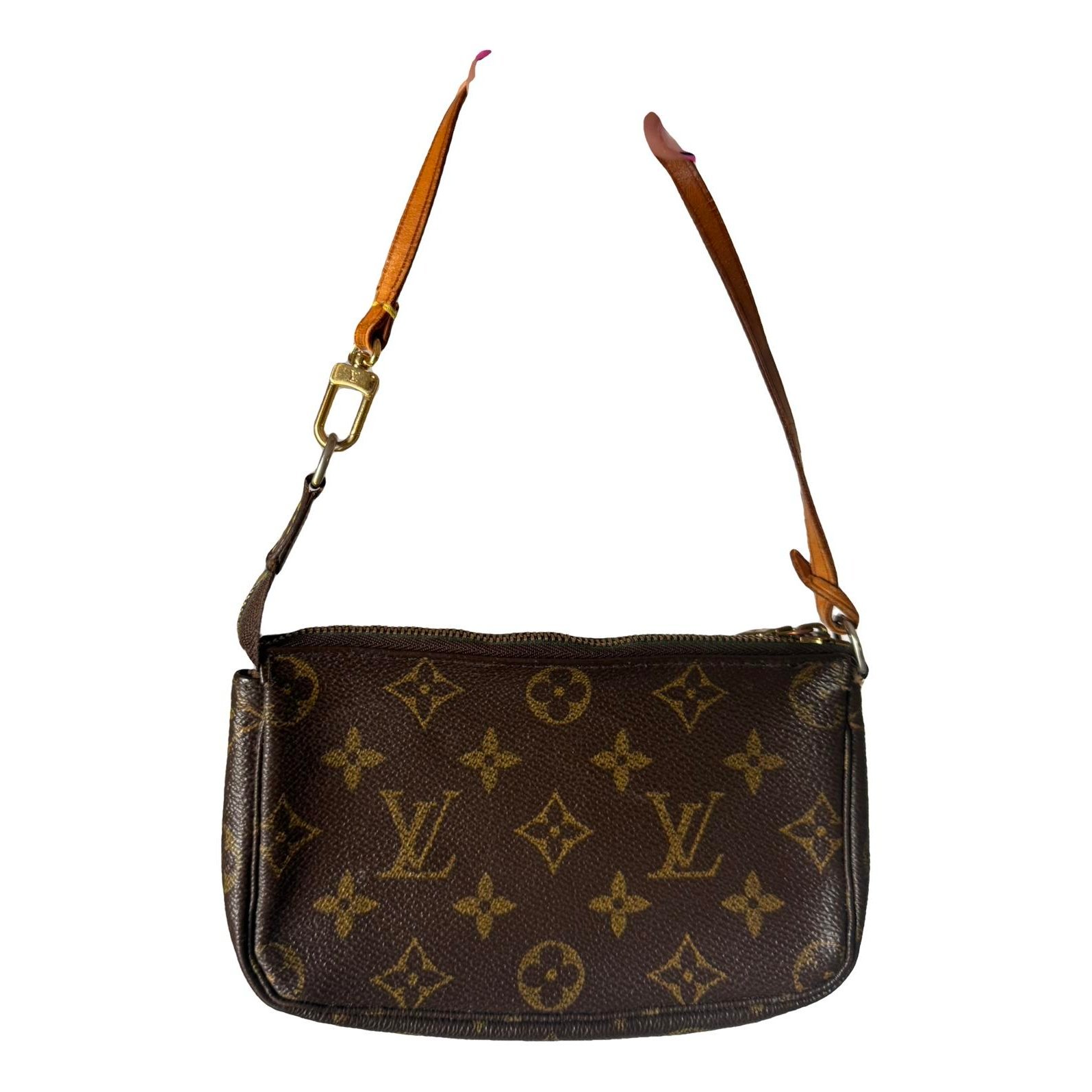 Leather clutch bag