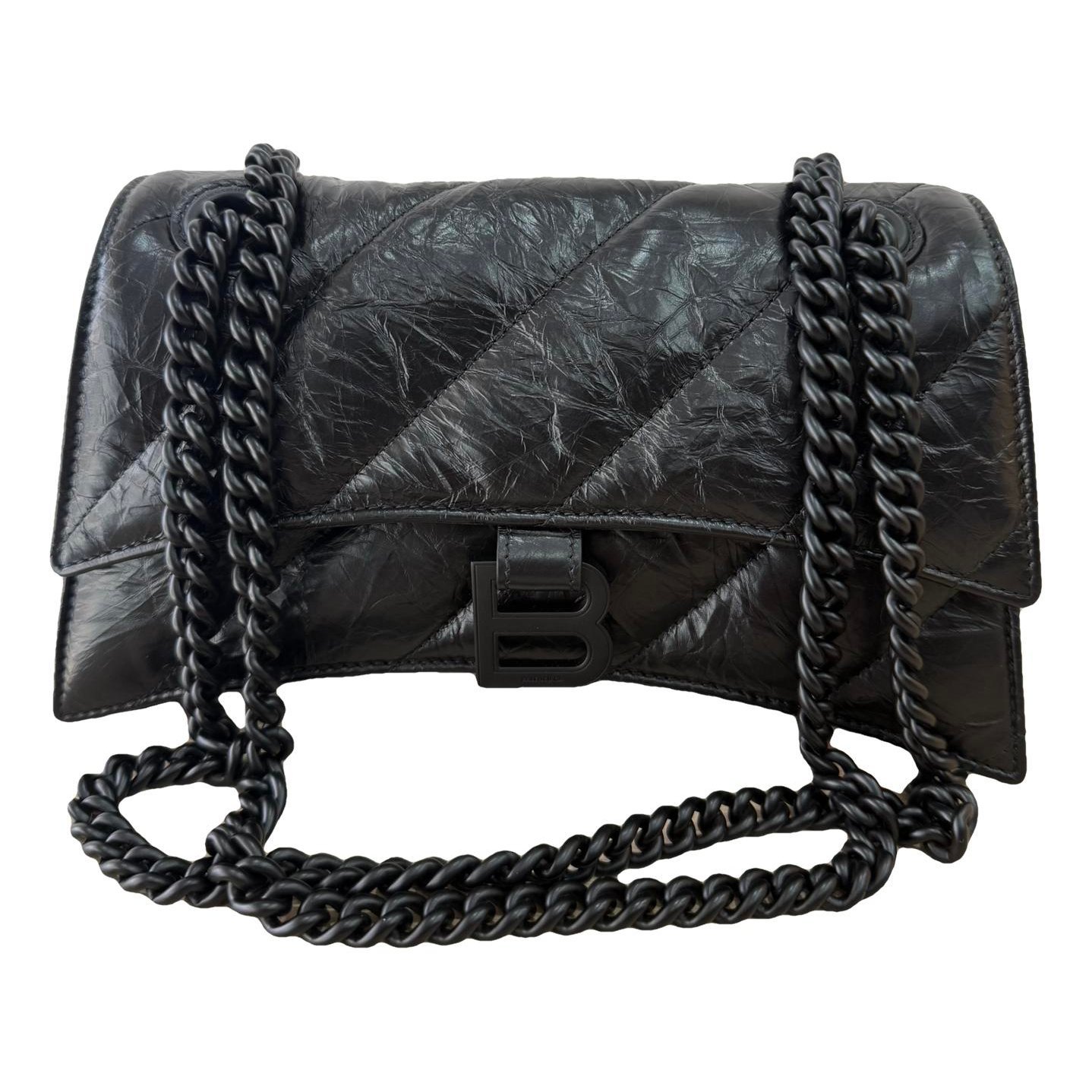 Crush leather tote