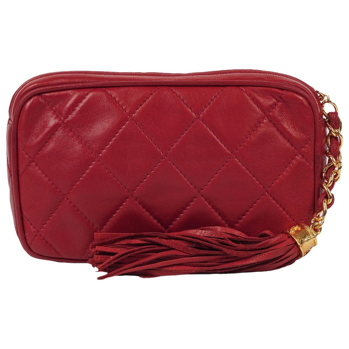 Leather clutch bag