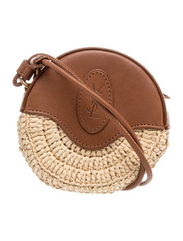 Saint Laurent Signature Raffia Crossbody Bag Mini