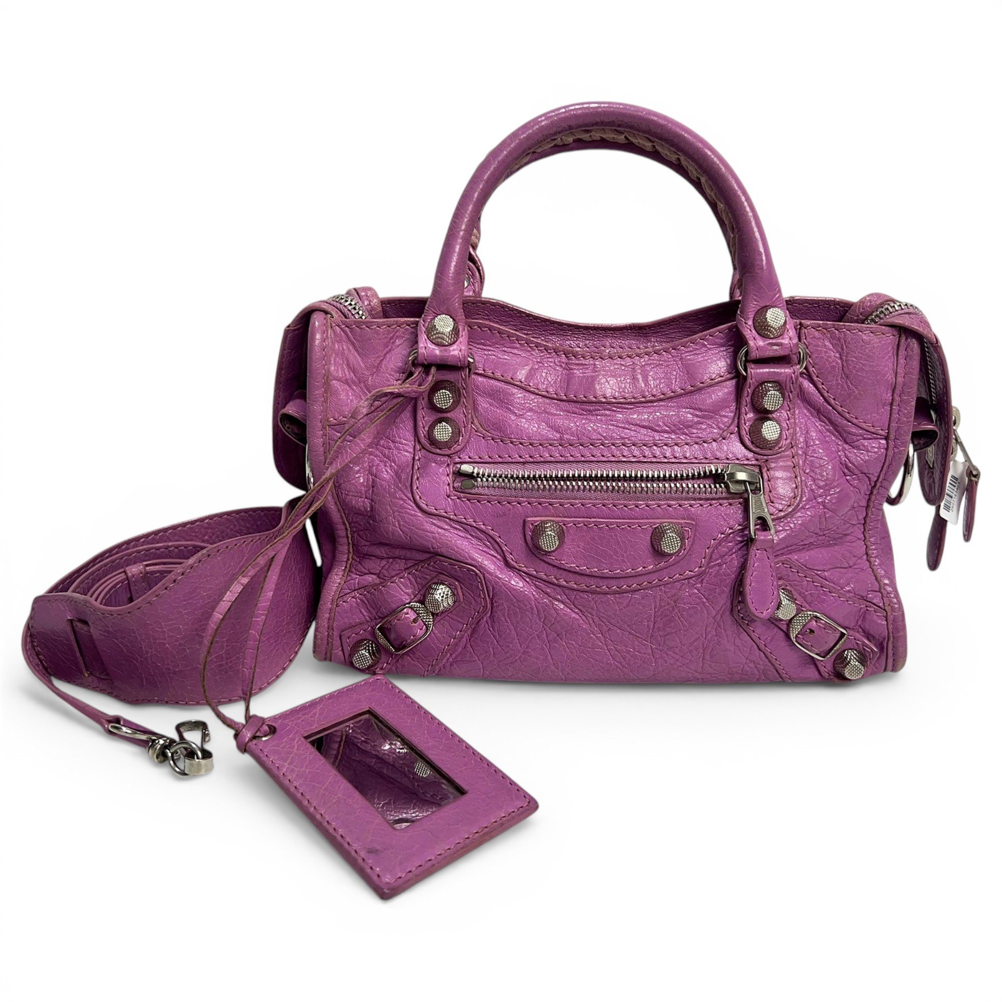 City leather handbag