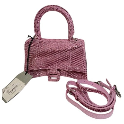 Hourglass leather handbag