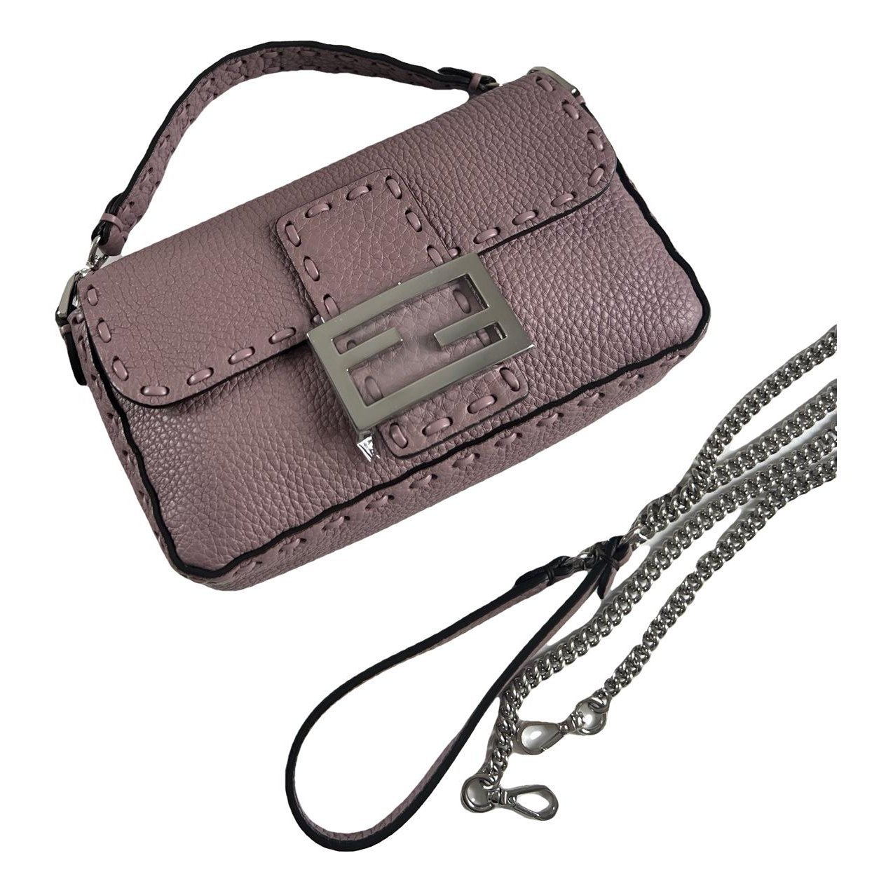 Baguette leather handbag