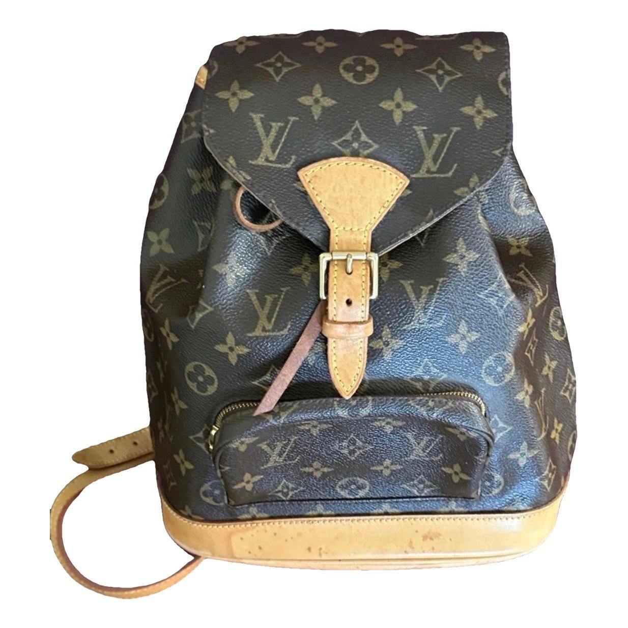 Montsouris Vintage leather backpack