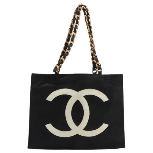 Vintage CC Chain vinyl tote