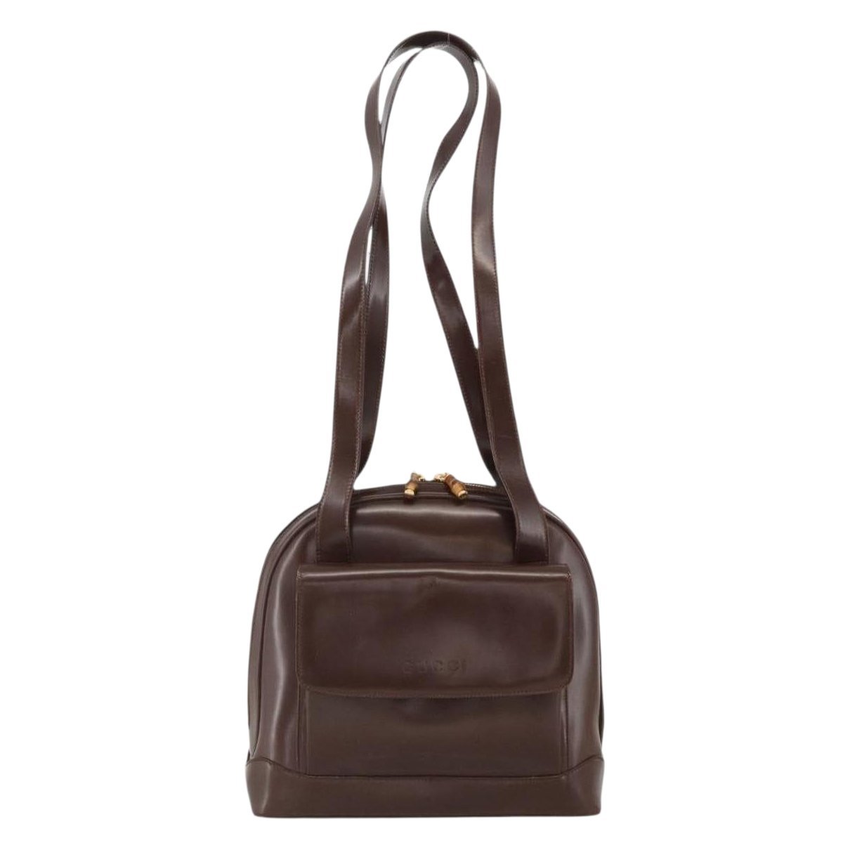 Bamboo patent leather tote