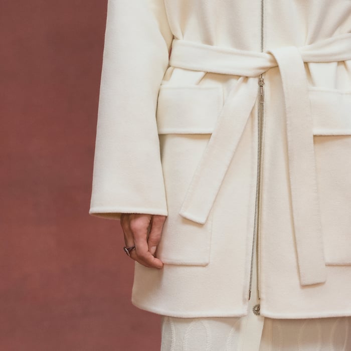 Blanc Naturel Short Coat