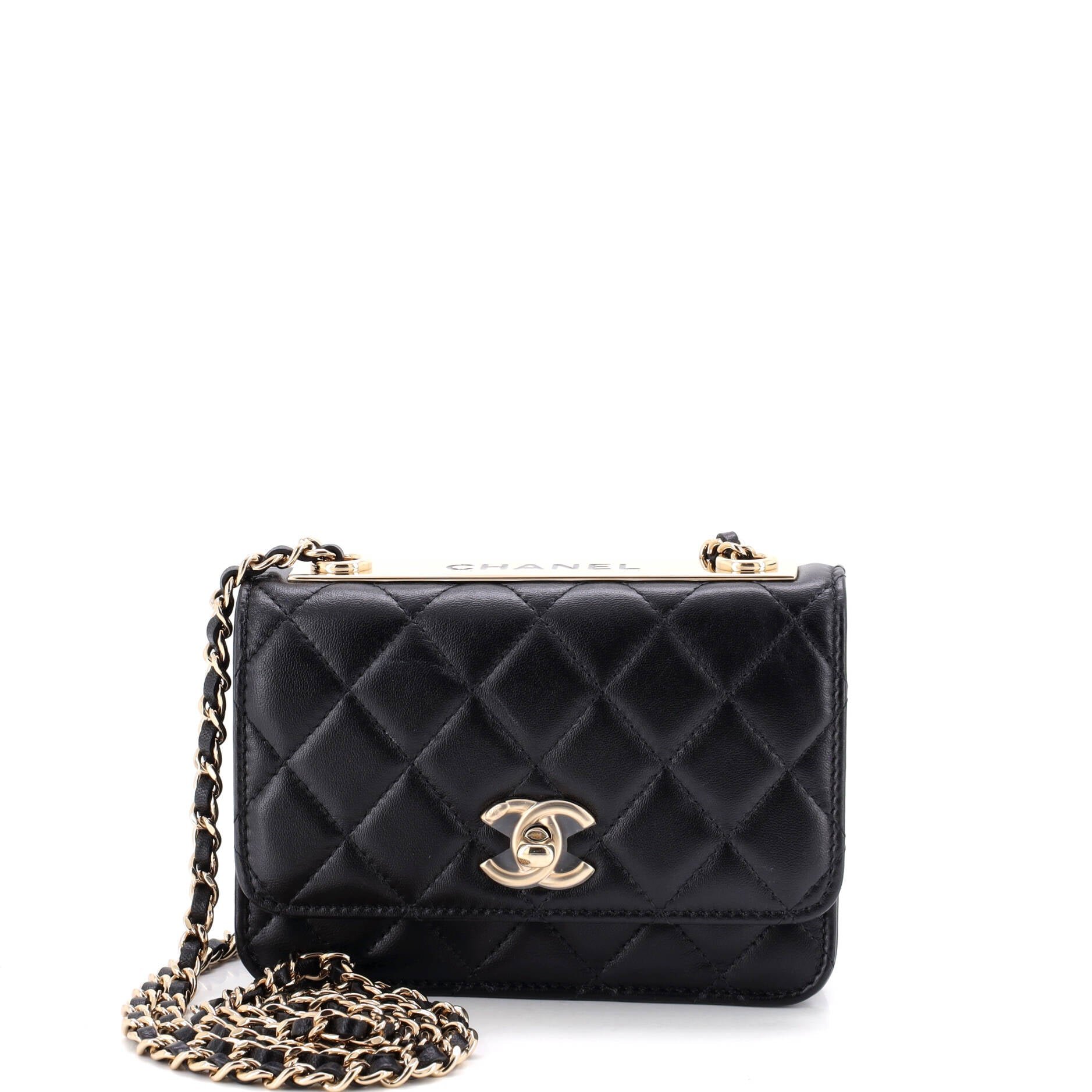 Trendy CC Wallet on Chain Quilted Lambskin Mini
