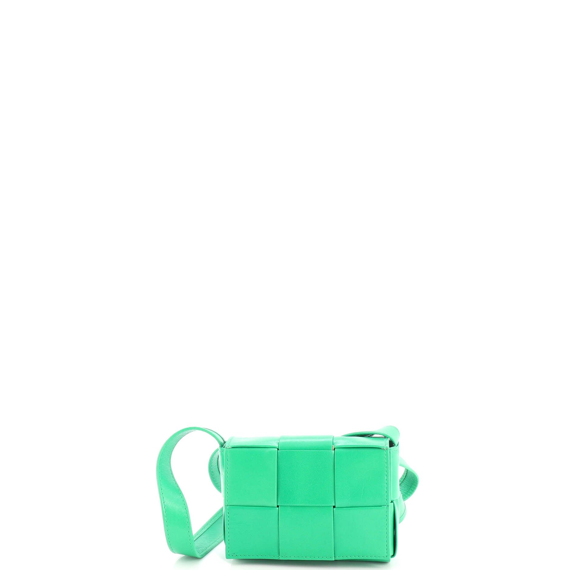 Cassette Crossbody Bag Maxi Intrecciato Leather Candy
