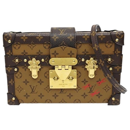 Petite Malle leather crossbody bag