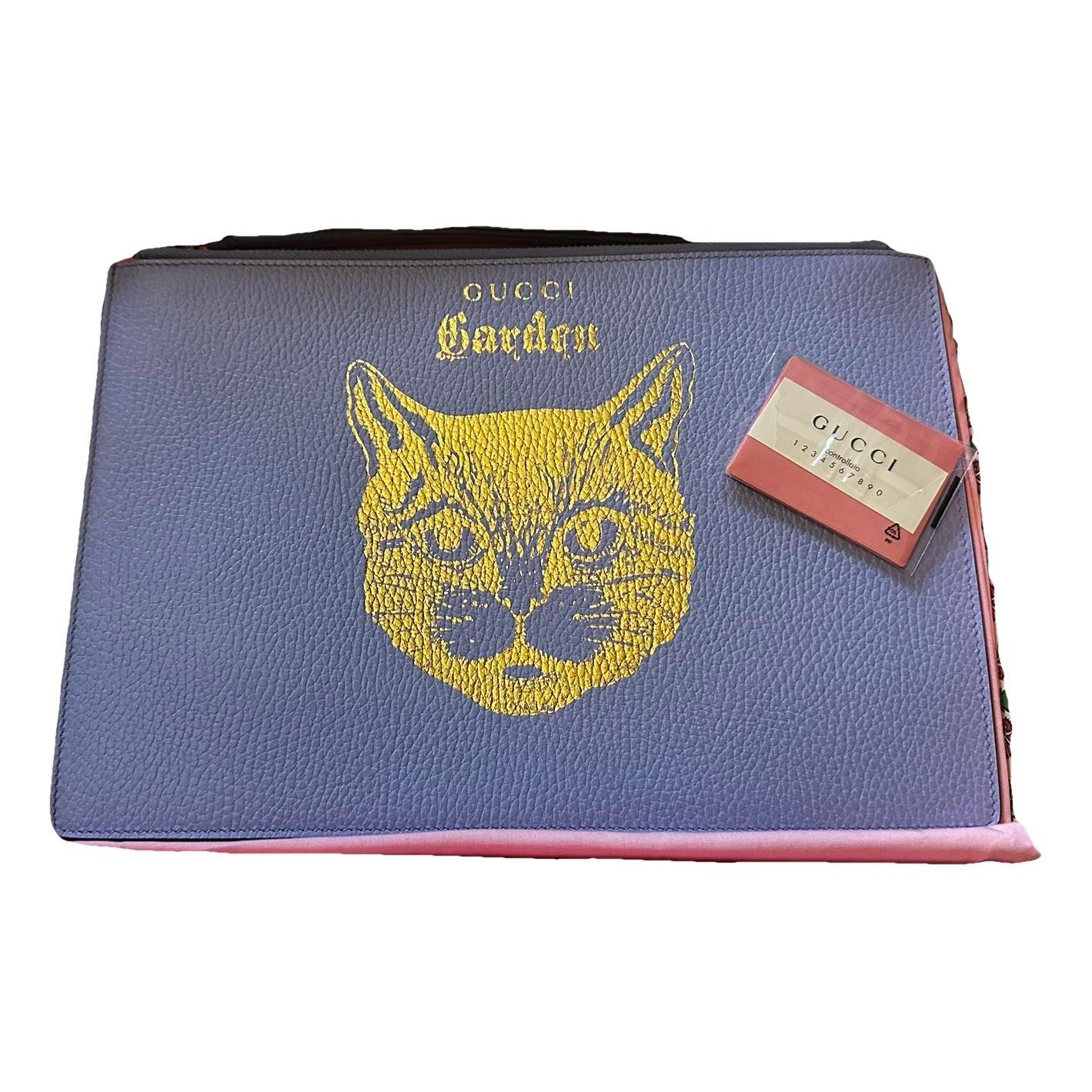 Leather clutch bag