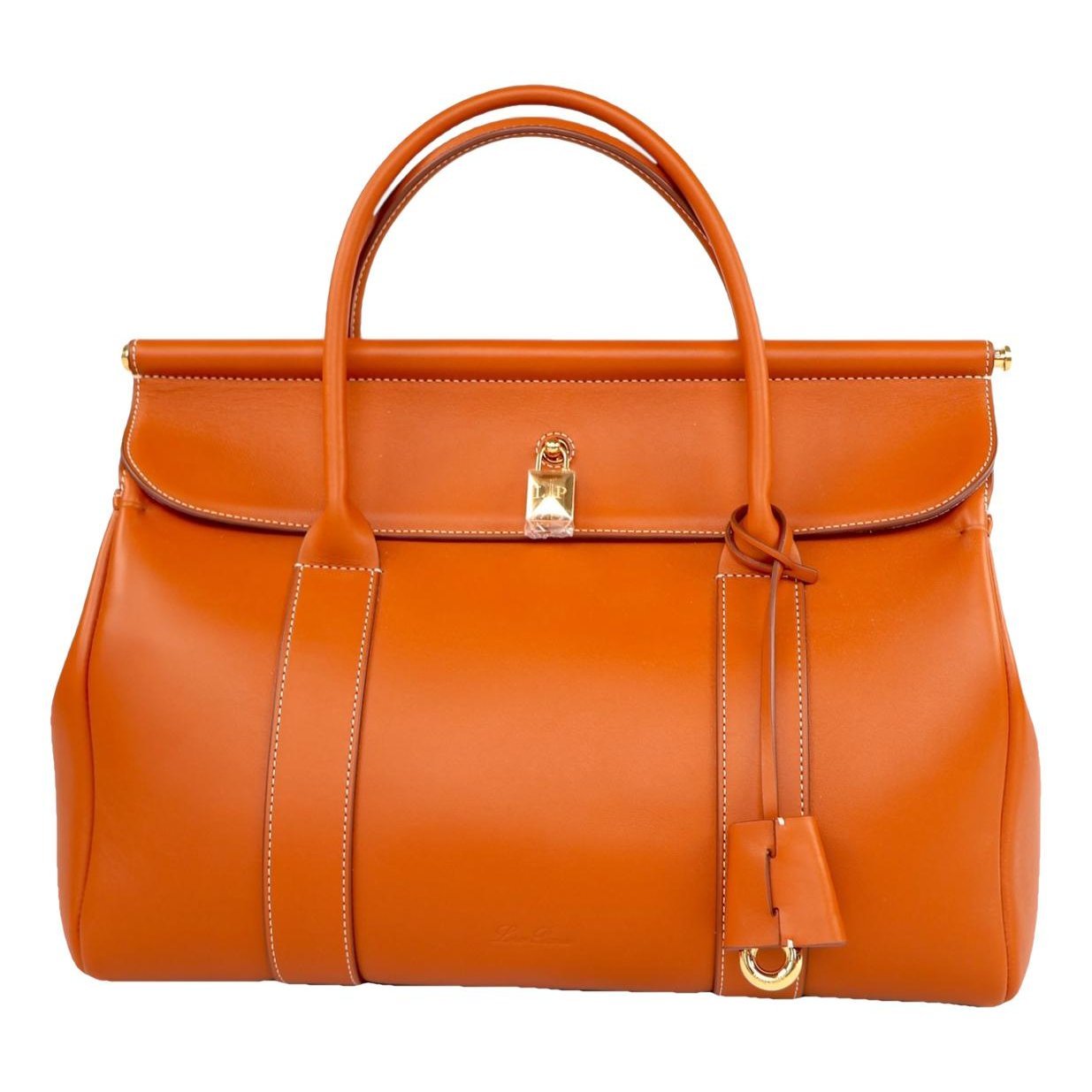 Loom leather handbag