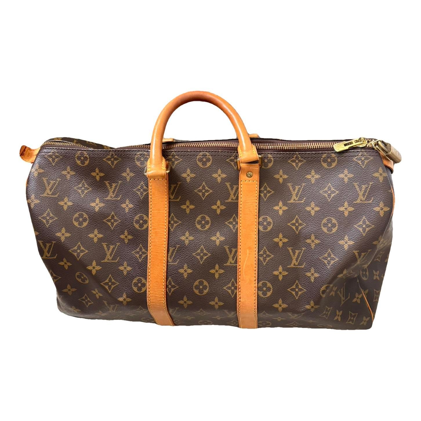 Keepall leather travel bag