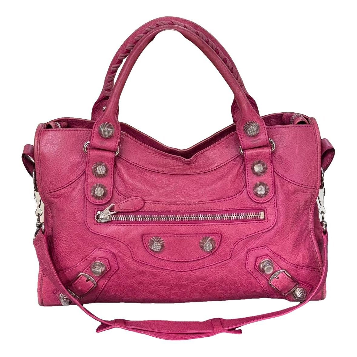 City leather handbag