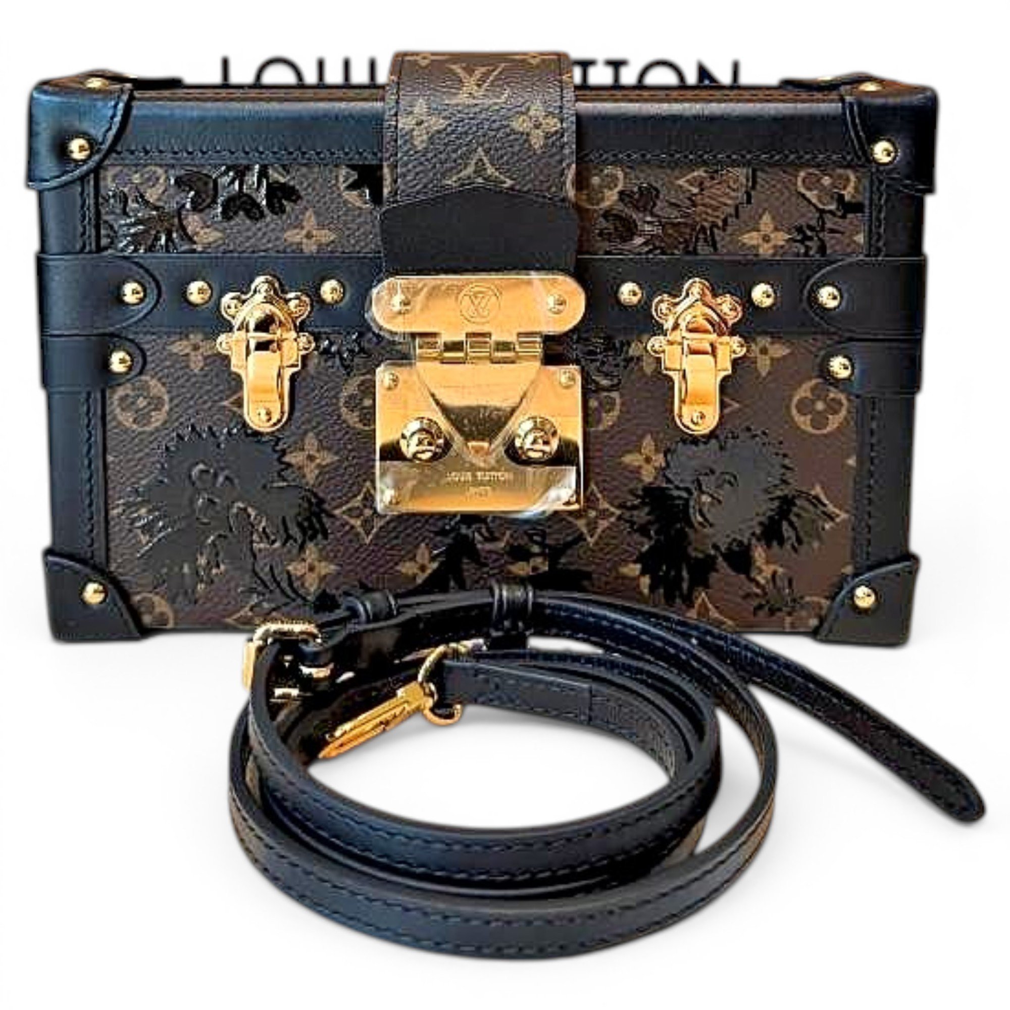 Petite Malle leather crossbody bag