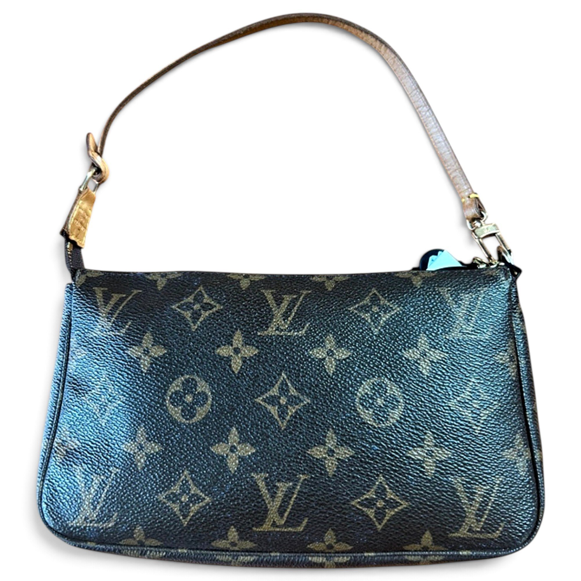 Leather clutch bag