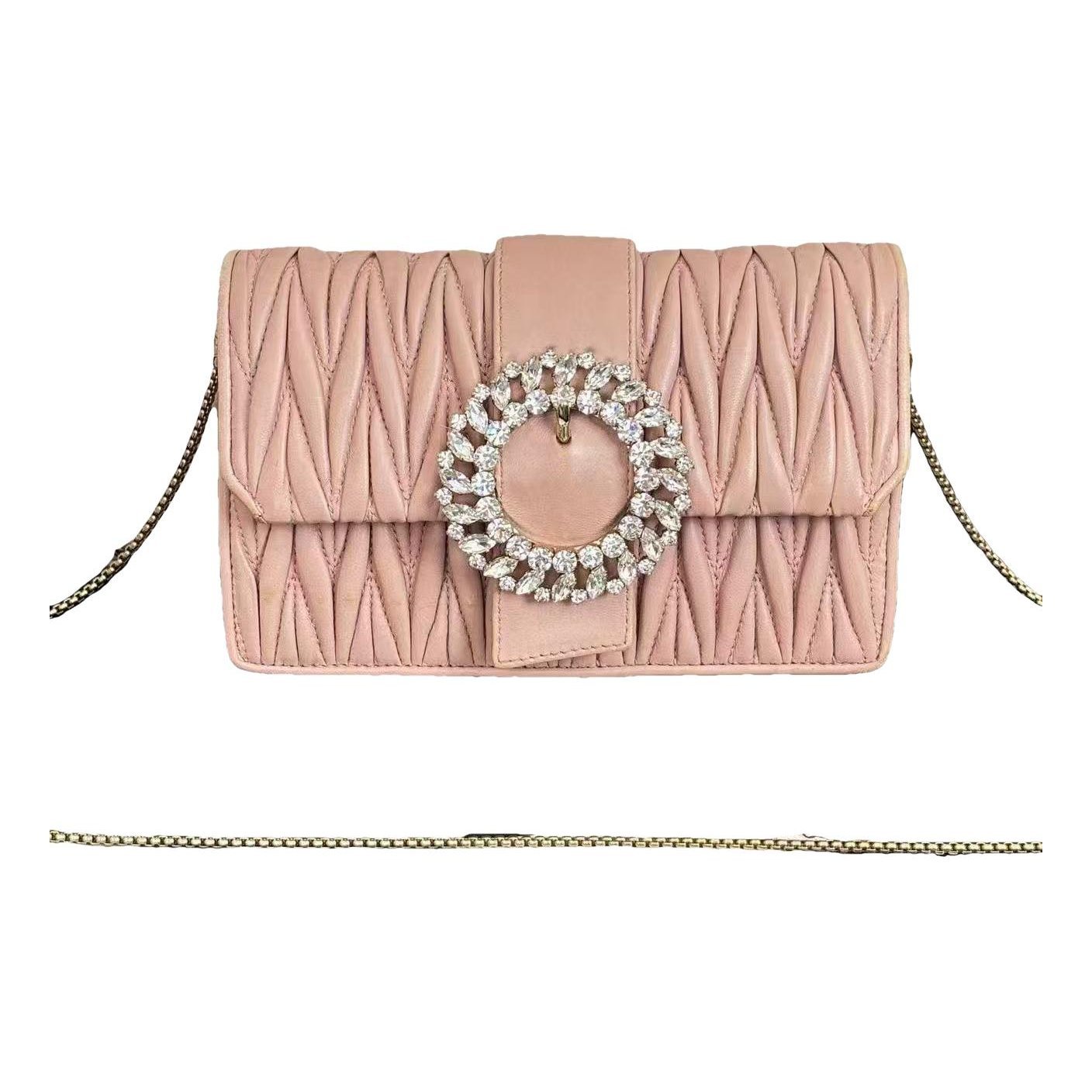 Miu Lady leather handbag