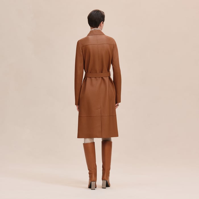 Marron Fauve Trench Coat