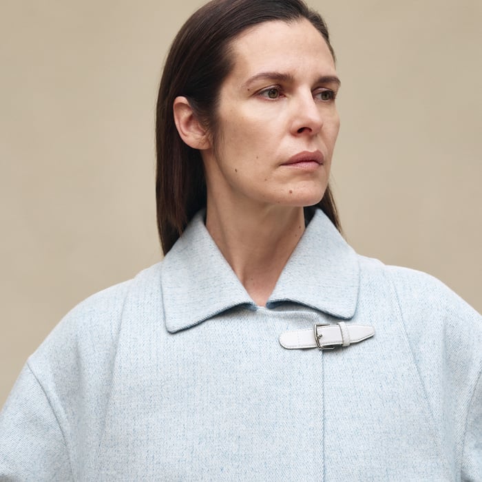 Bleu Trench Modular Cashmere Coat