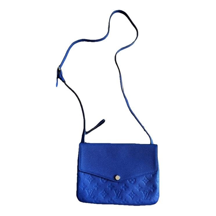 Twice leather crossbody bag