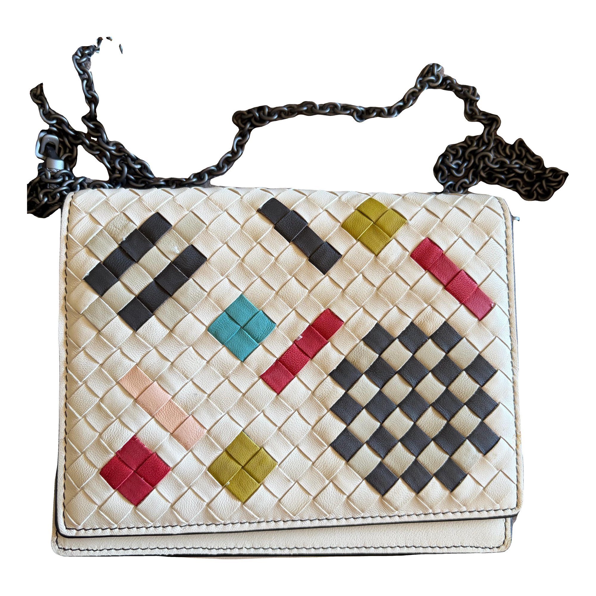Leather clutch bag