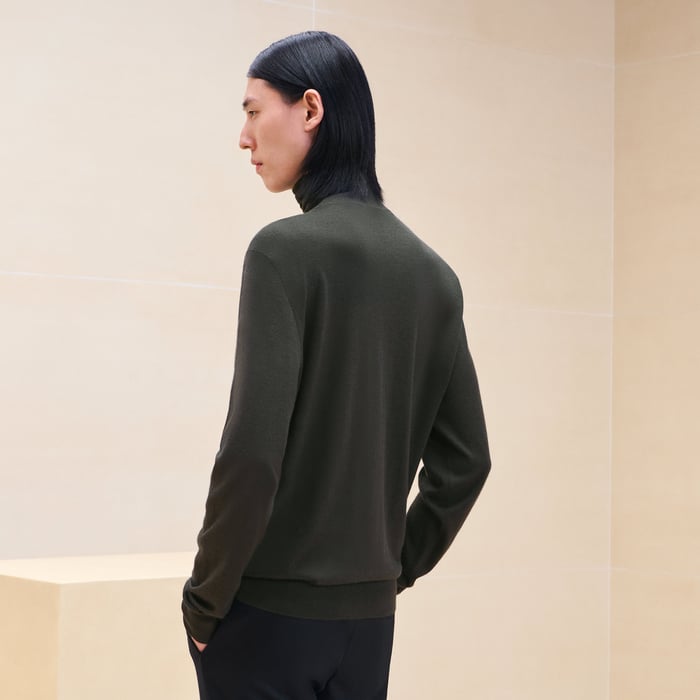 Kaki "Coutures Inversees" Turtleneck Sweater
