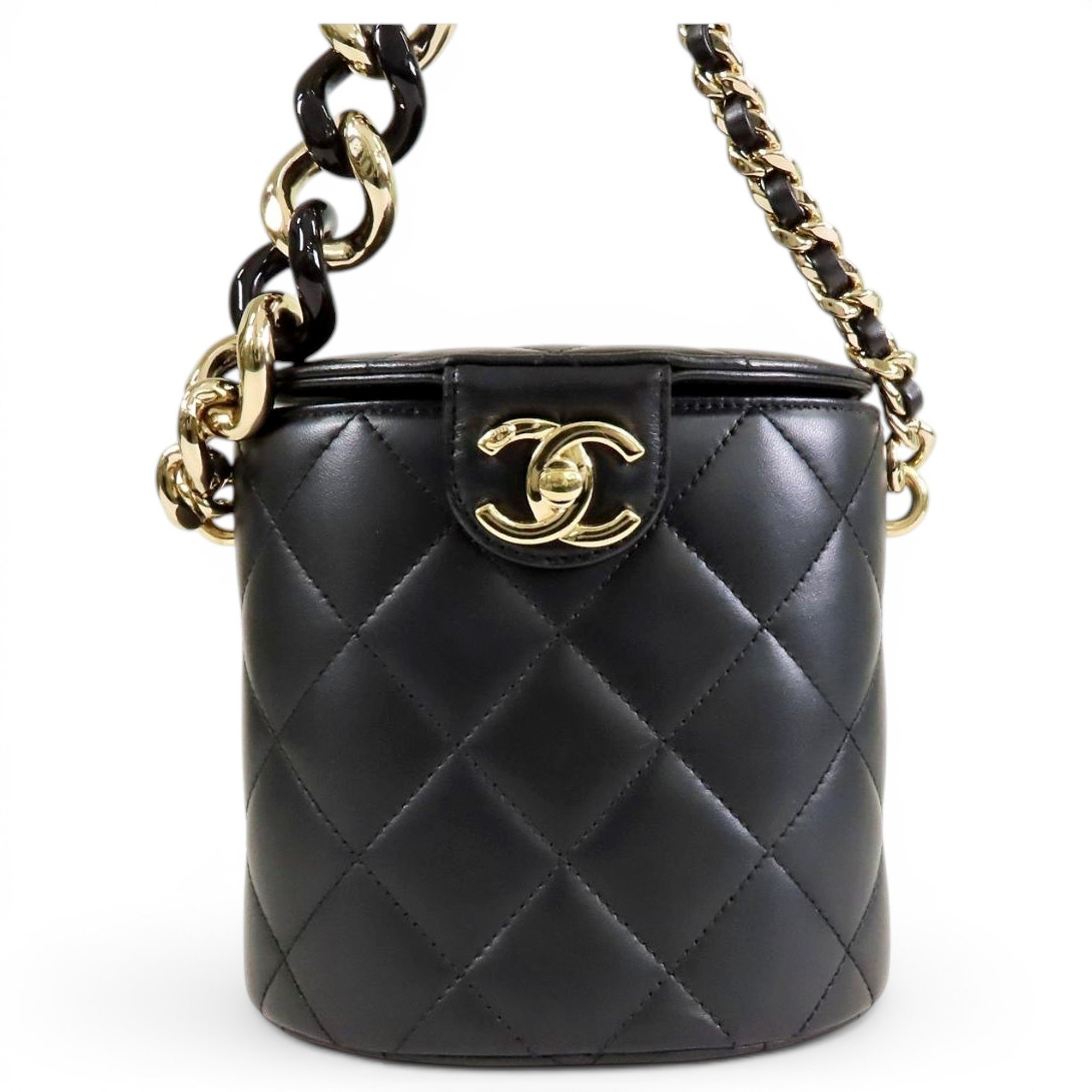 Vanity leather handbag