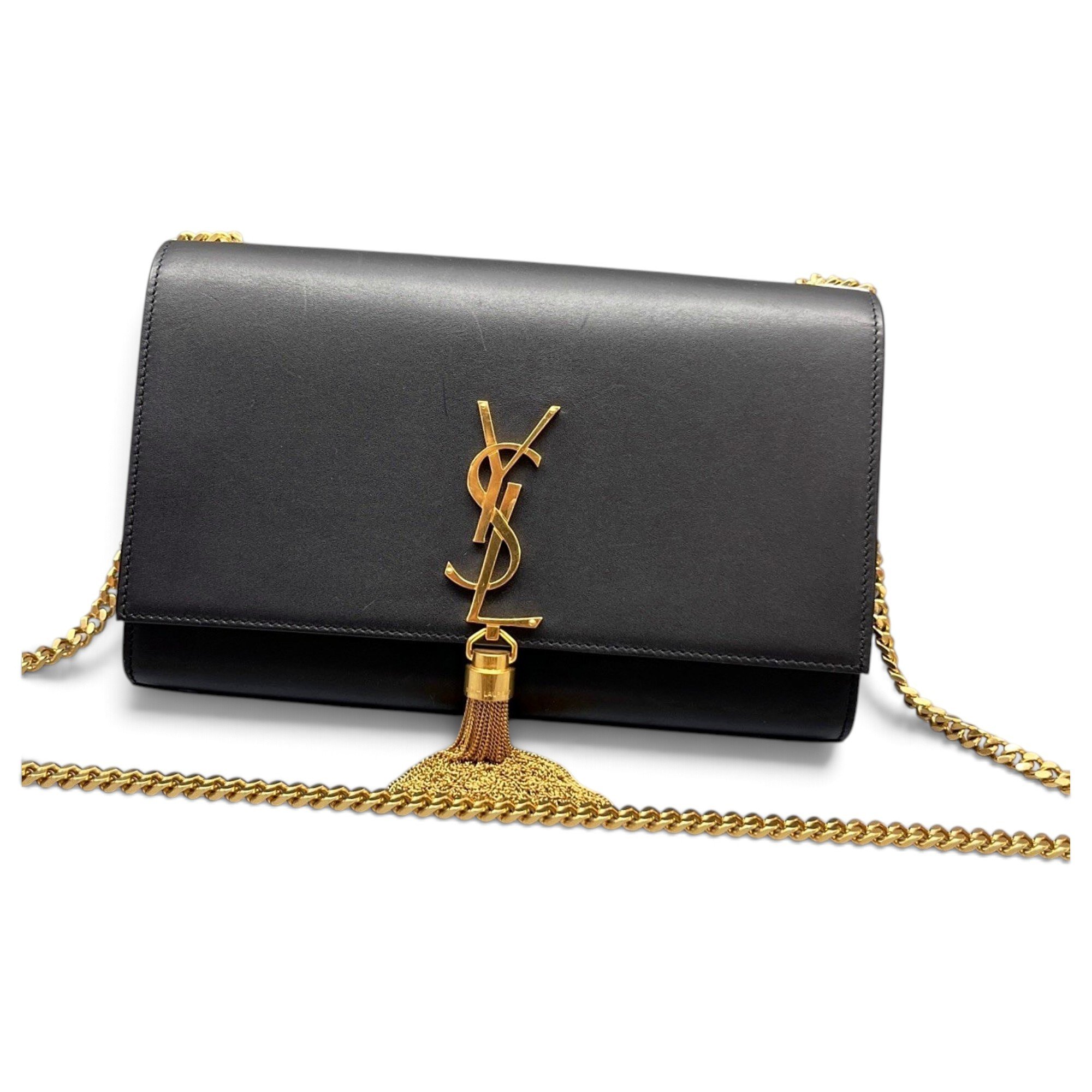 Pompom Kate leather handbag