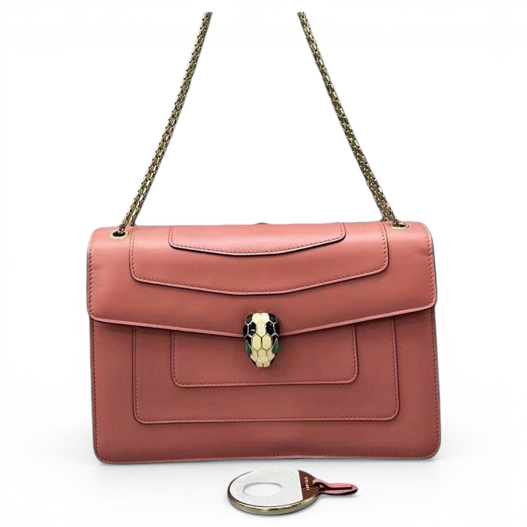 Serpenti leather handbag