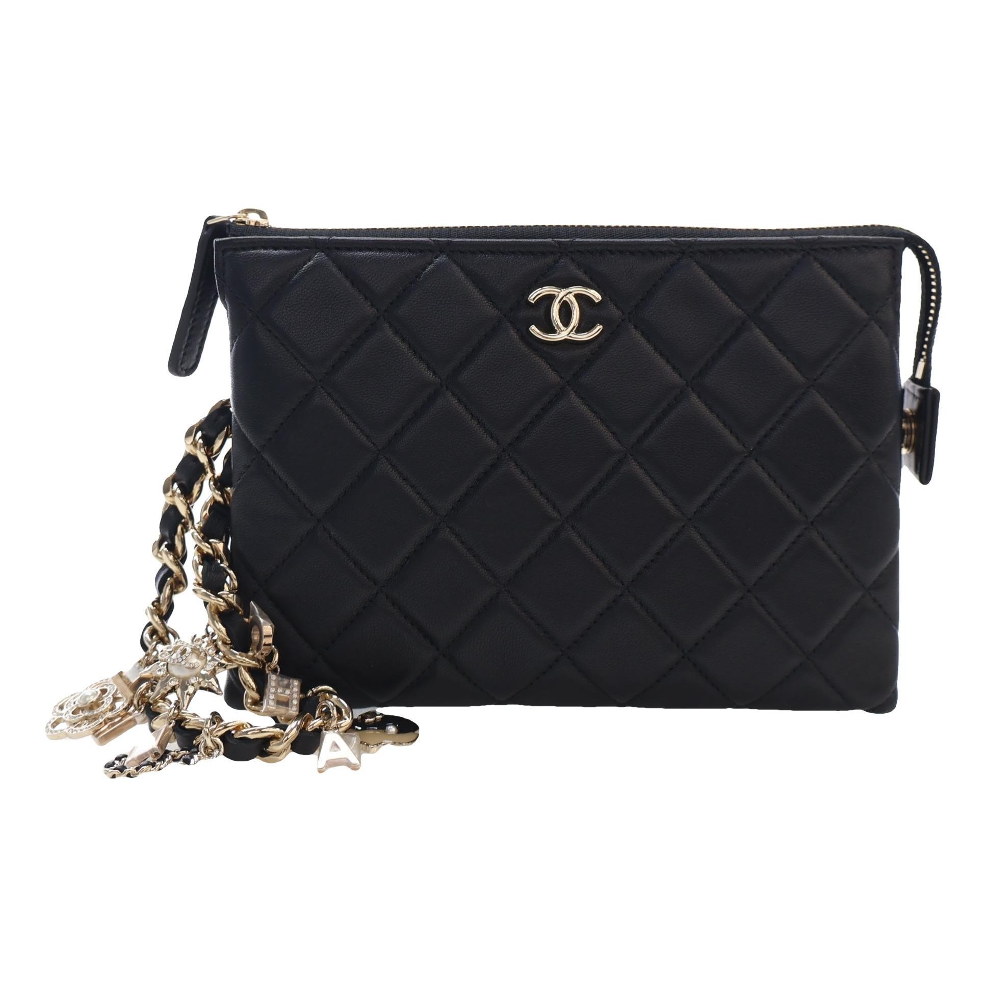 Leather clutch bag