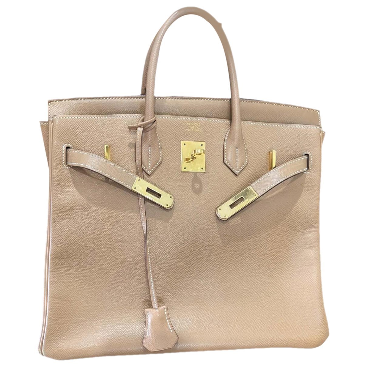 Hermes Birkin Handbag Natural Courchevel Leather 1993