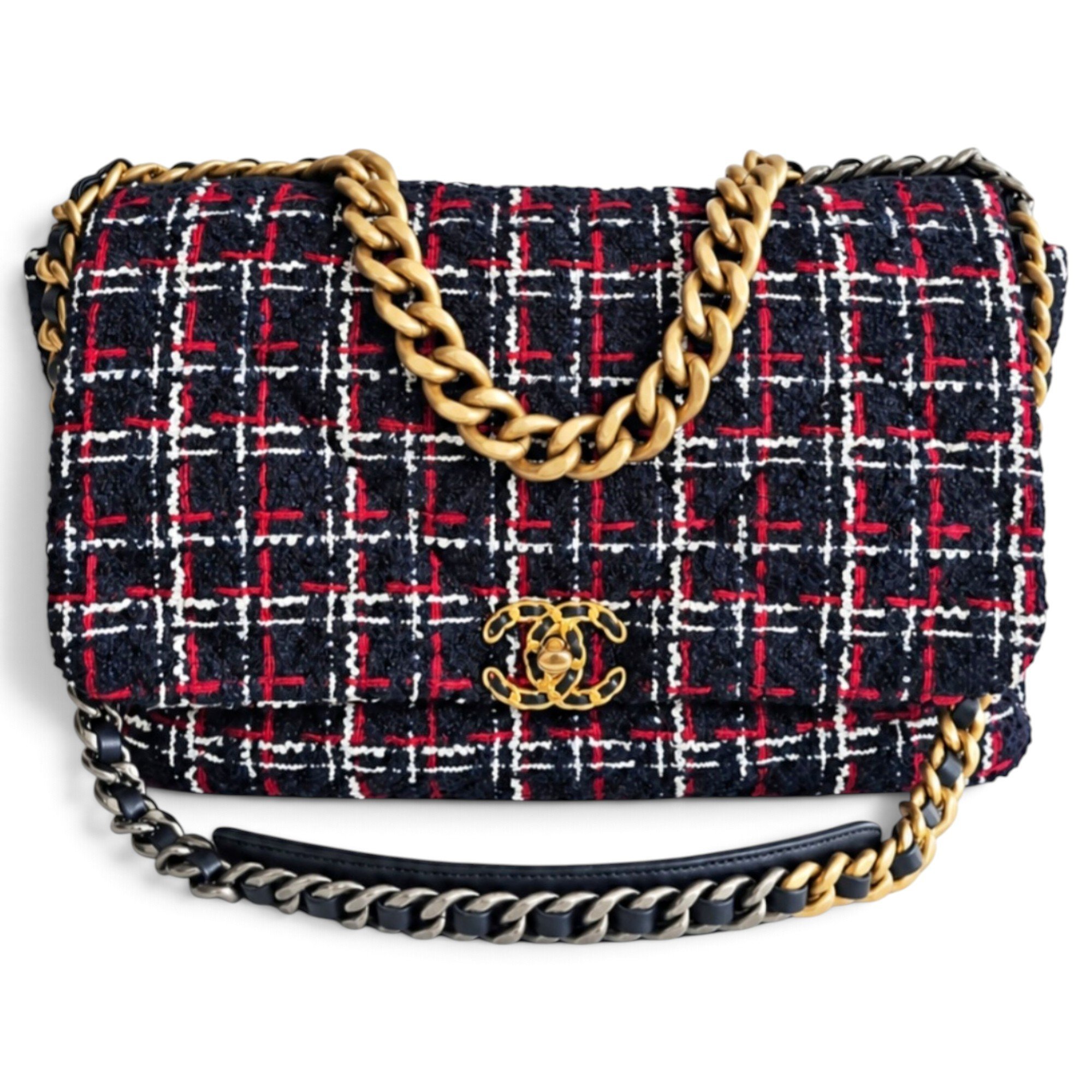 Chanel 19 tweed handbag