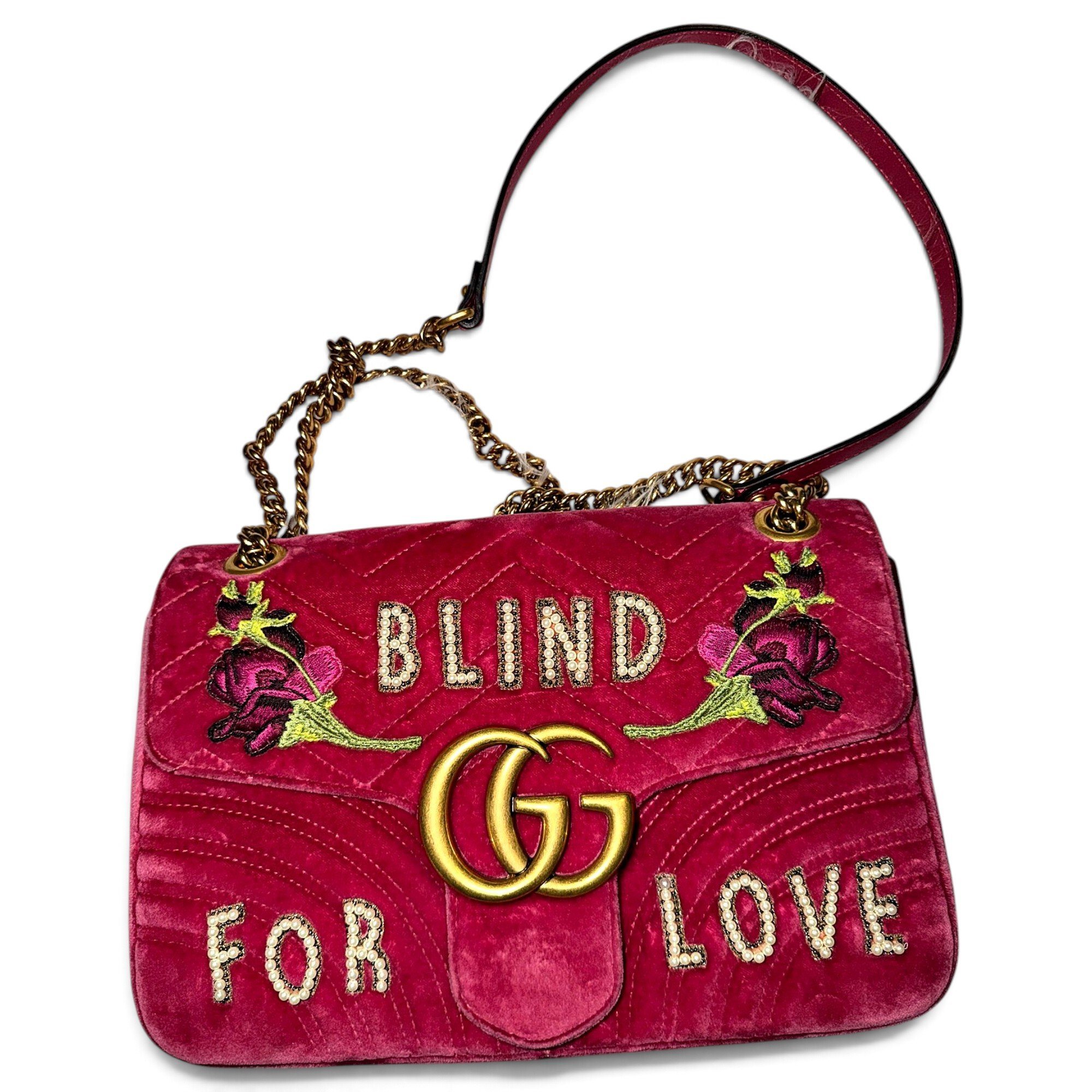 GG Marmont Flap velvet handbag